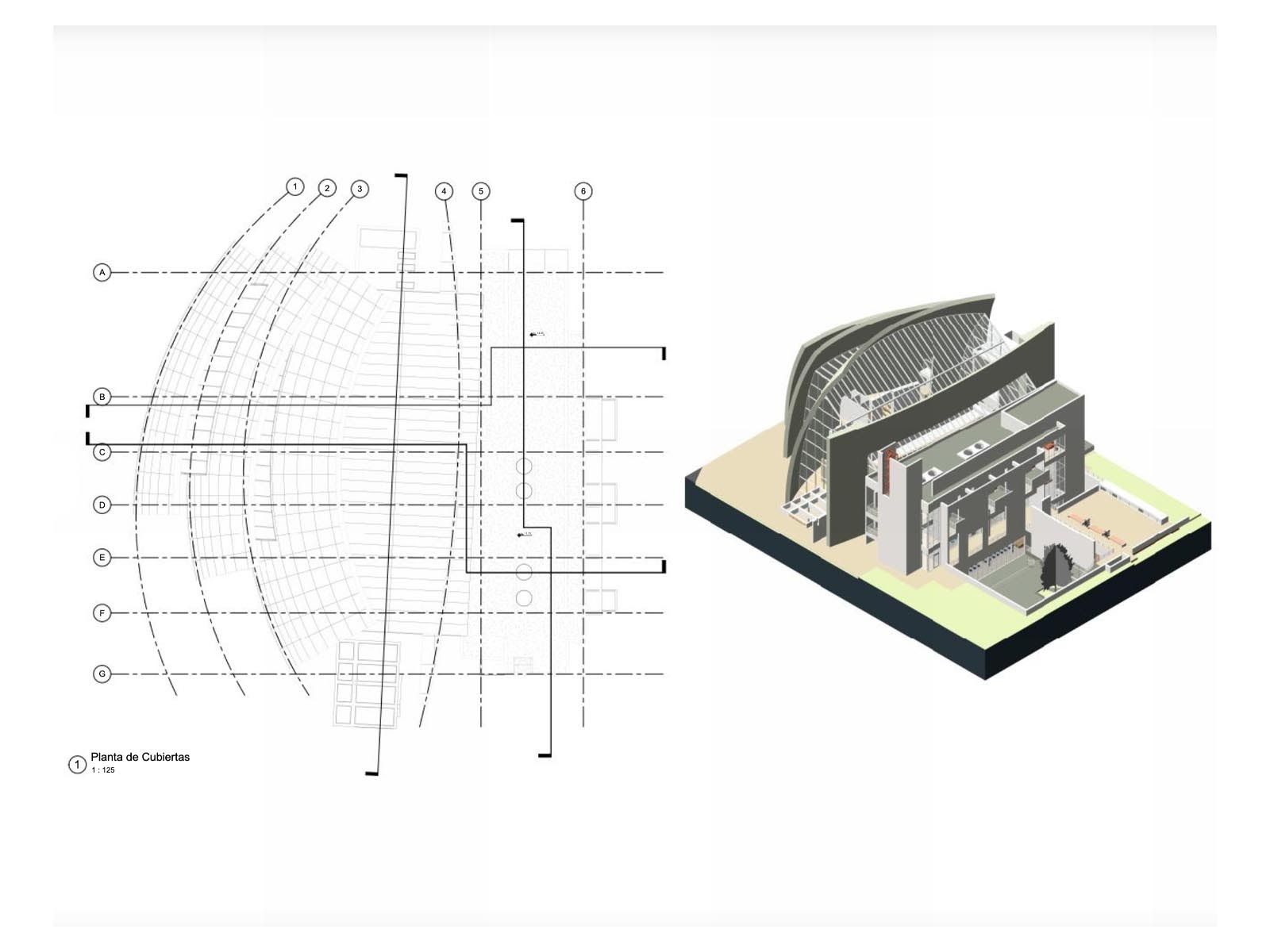 Iglesia de Jubileo / Planta de Cubiertas / Richard Meier / Roma / Italia / Arquitectura Minimalista